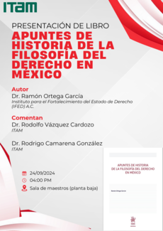 Presentación del libro “Apuntes de historia de la filosofía del derecho en México”